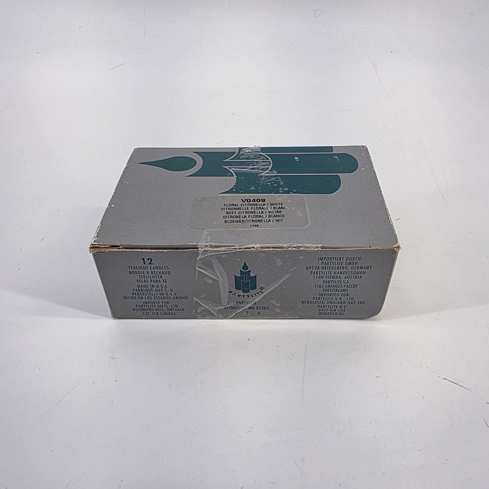 PartyLite V0409 Floral Citronella White Tealight‎ Candles 10 Pack Box - Picture 2 of 4